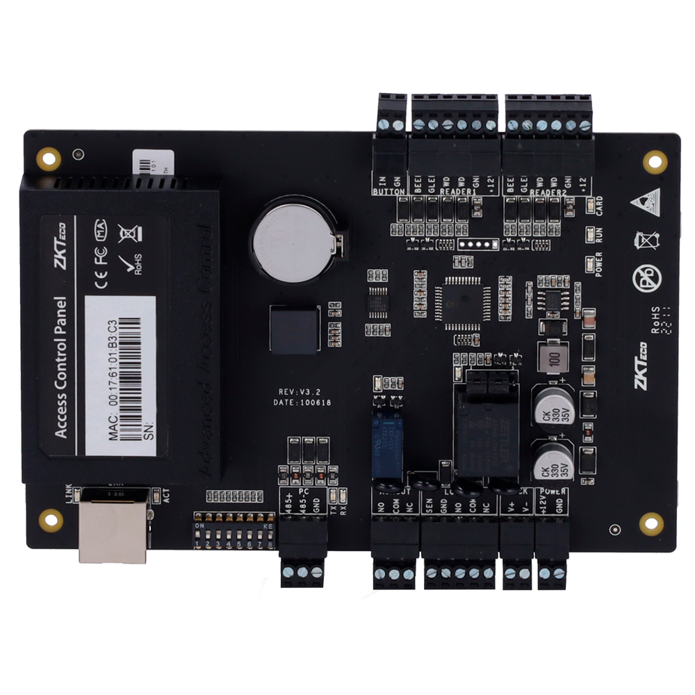 Controller di accessi RFID - Accesso con scheda o password - Uscita Relè per 1 porta - ZK-C3-100PRO