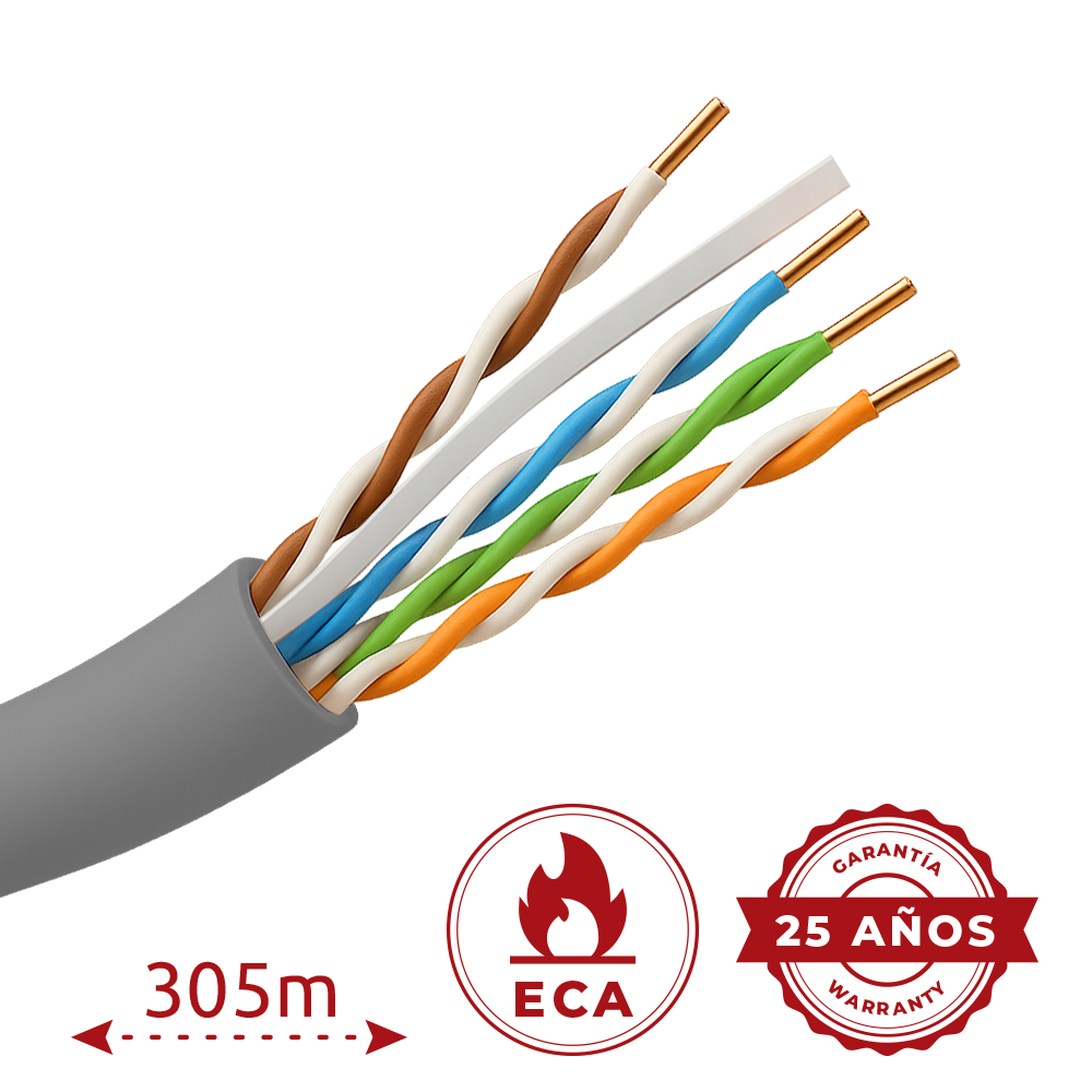 Safire - Cavo UTP Cat. 6A OFC 305 m CPR Eca - UTP6A-305-PVC-Eca