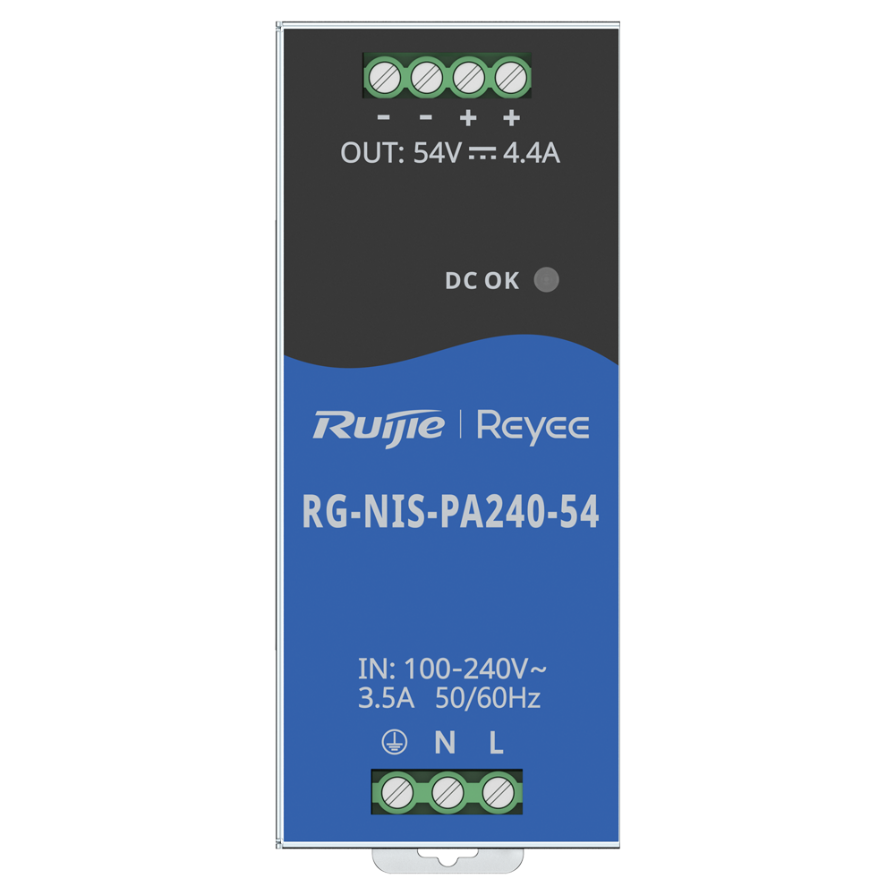 Reyee - Alimentatore industriale fanless 240 W 54 V - RG-NIS-PA240-54