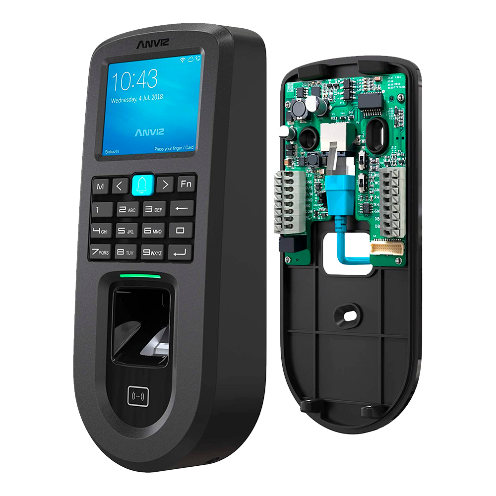Lettore biometrico autonomo ANVIZ - impronte digitali, RFID e tastiera - TCP/IP, Wi-Fi, RS485, miniUSB - VF30-PRO