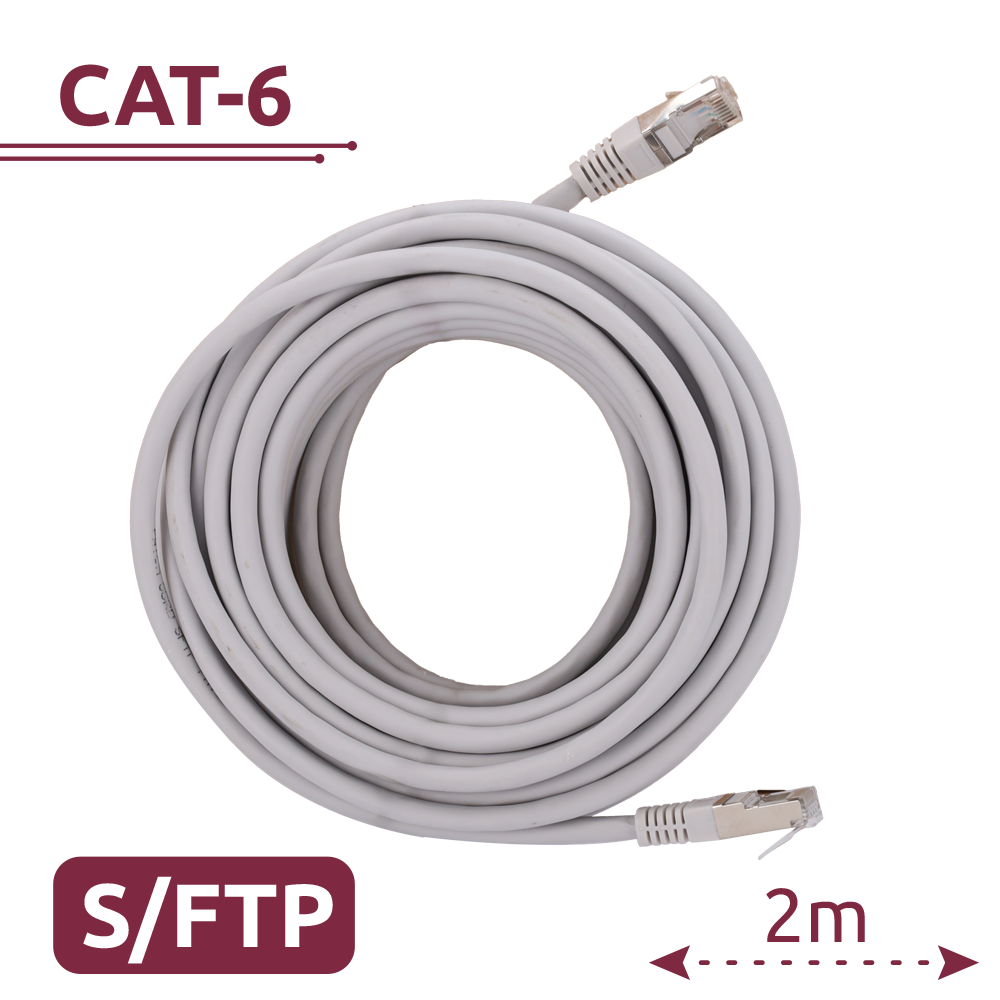 Safire - Cavo patch S/FTP Cat. 6A RJ45 2 m bianco - SFTP6A-H-2W