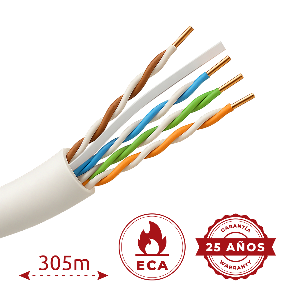 Safire - Cavo UTP Cat. 6 CCA 305 m CPR Eca - UTP6-305-PVC-Eca