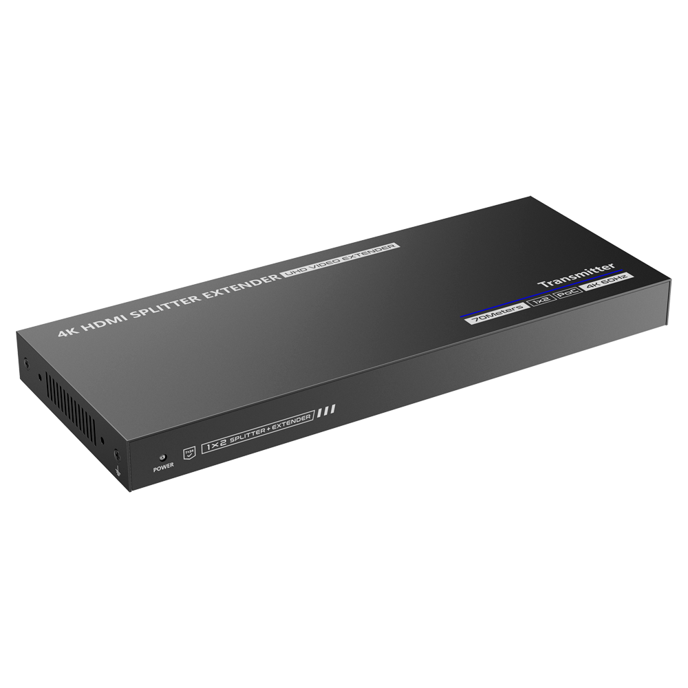 Splitter - Extender HDMI 1x4 - 1 trasmettitore/4 ricevitori - fino a 4K@60Hz - HDMI-SPL-1x2-4K60-CAT6