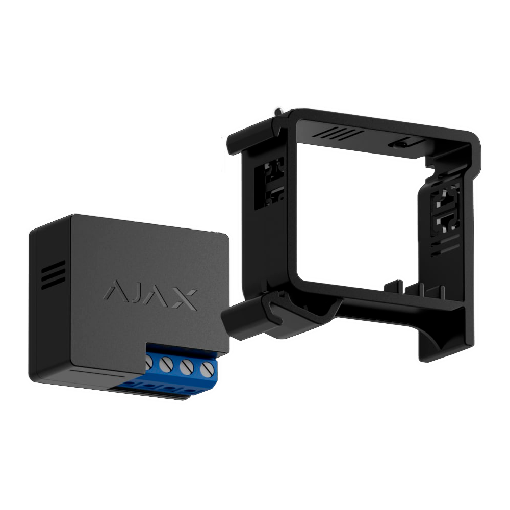 Staffa per guida DIN - Compatibile con AJ-RELAY - Compatibile con AJ-WALLSWITCH - Colore nero - AJ-DINHOLDER