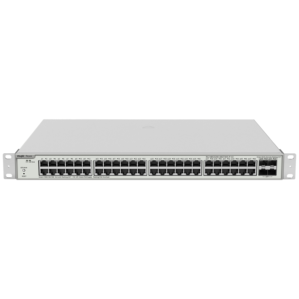 Reyee - Switch Cloud Managed L2+ PoE - RG-NBS3200-48GT4XS-P-V2