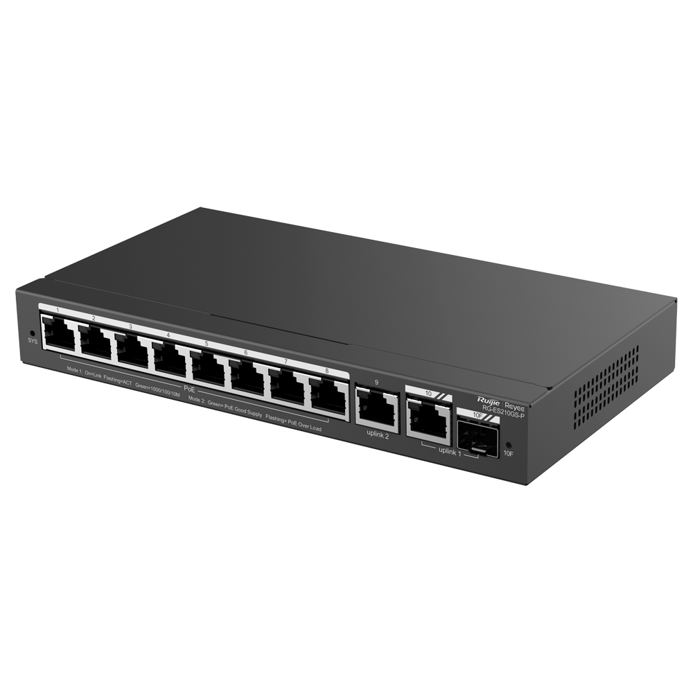 Reyee - Switch Cloud Managed L2 Gigabit PoE - RG-ES210GS-P