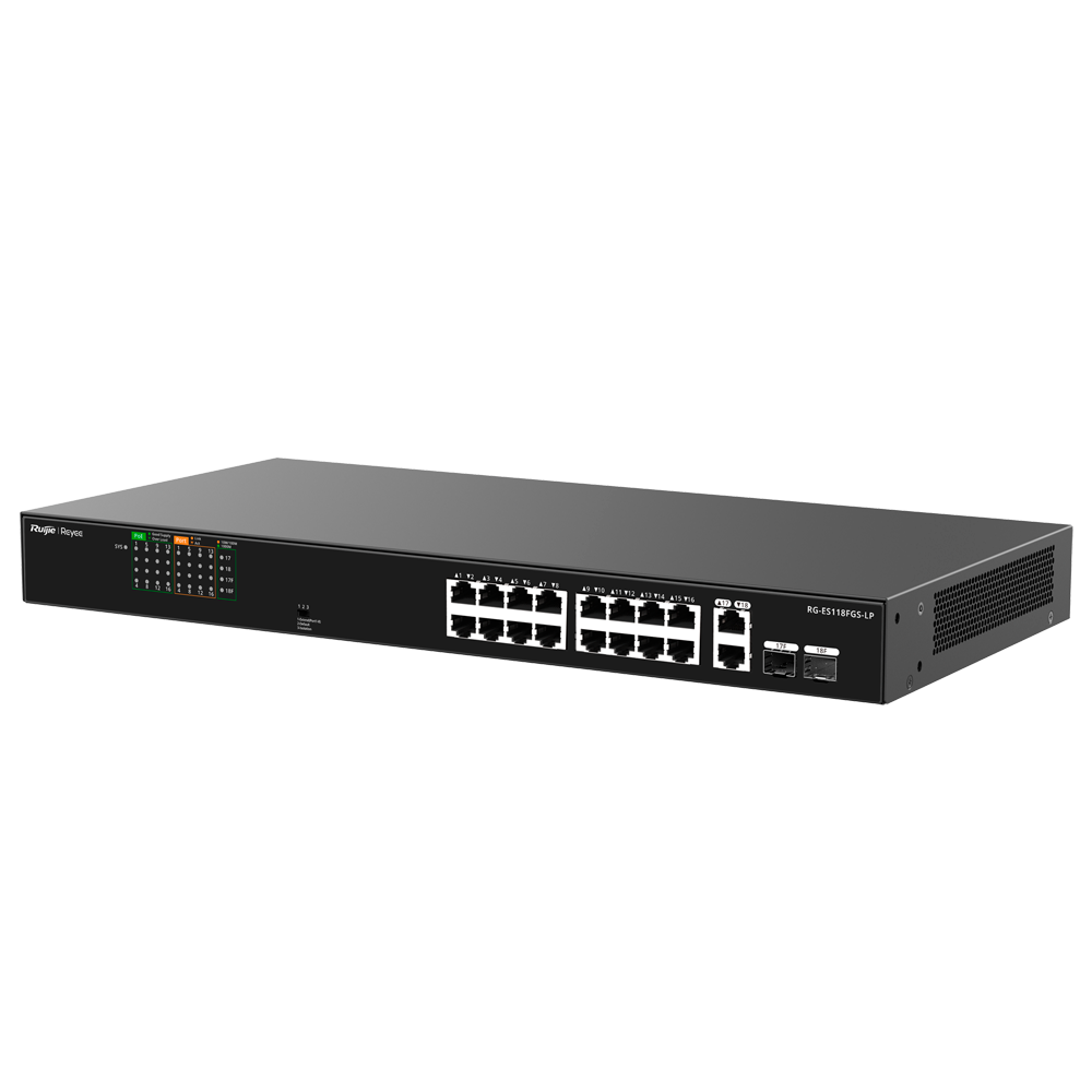 Reyee - Switch PoE non gestito 16 porte Gigabit - RG-ES118FGS-LP | Solaresicuro.com