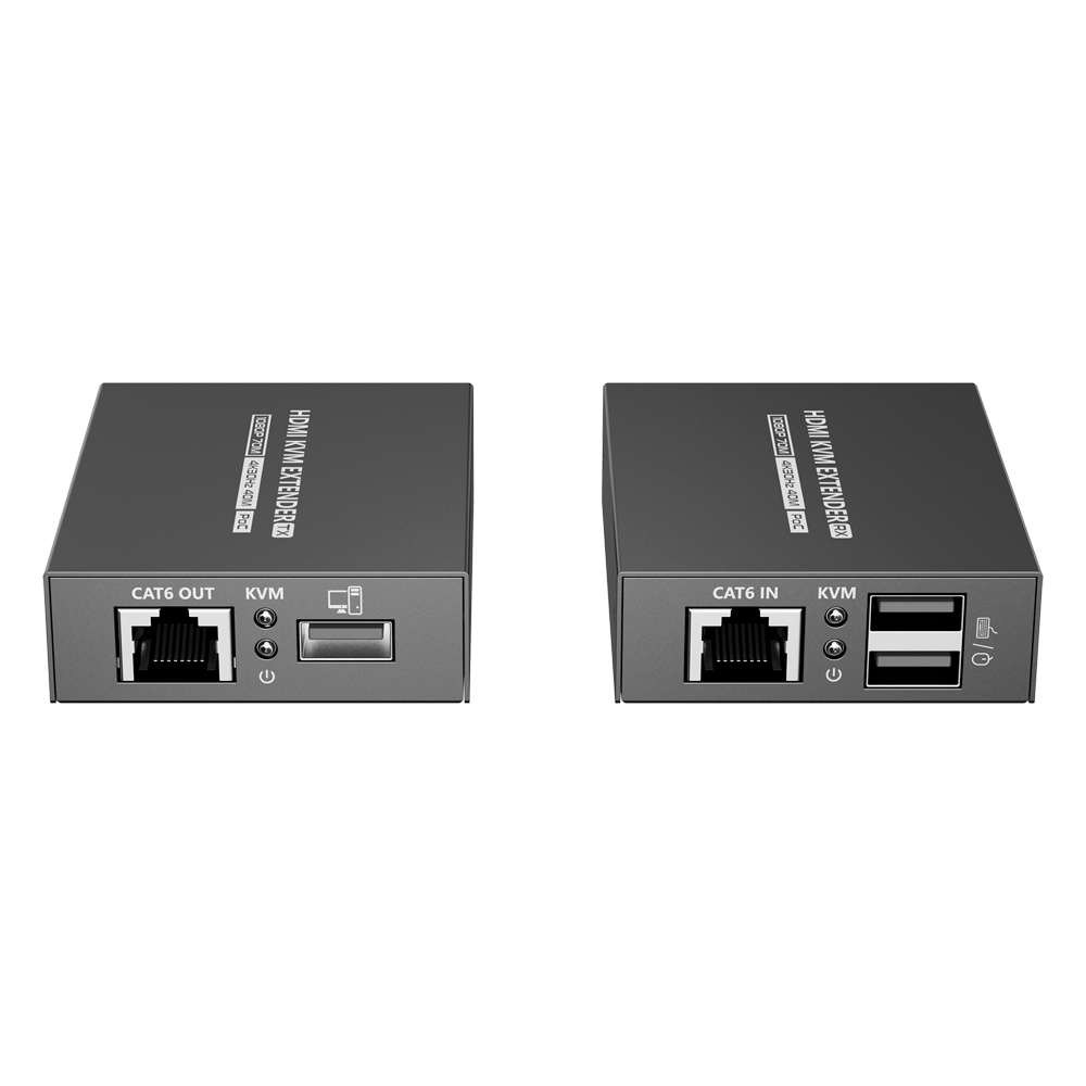 Extender HDMI con KVM - Trasmettitore e ricevitore - Distanza 70 m - Su cavo UTP Cat 7 - HDMI-EXT-4K30-KVM40