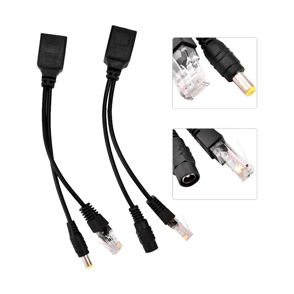 Iniettore e Splitter PoE passivo - Richiede l'utilizzo della coppia inclusa - Connettori RJ45 - INJ-POE-SPLIT