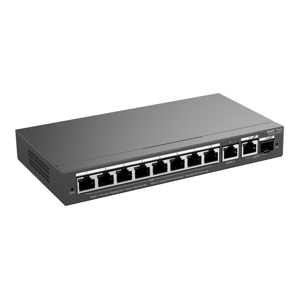 Reyee - Switch Cloud Managed L2 Gigabit PoE - RG-ES210GS-P