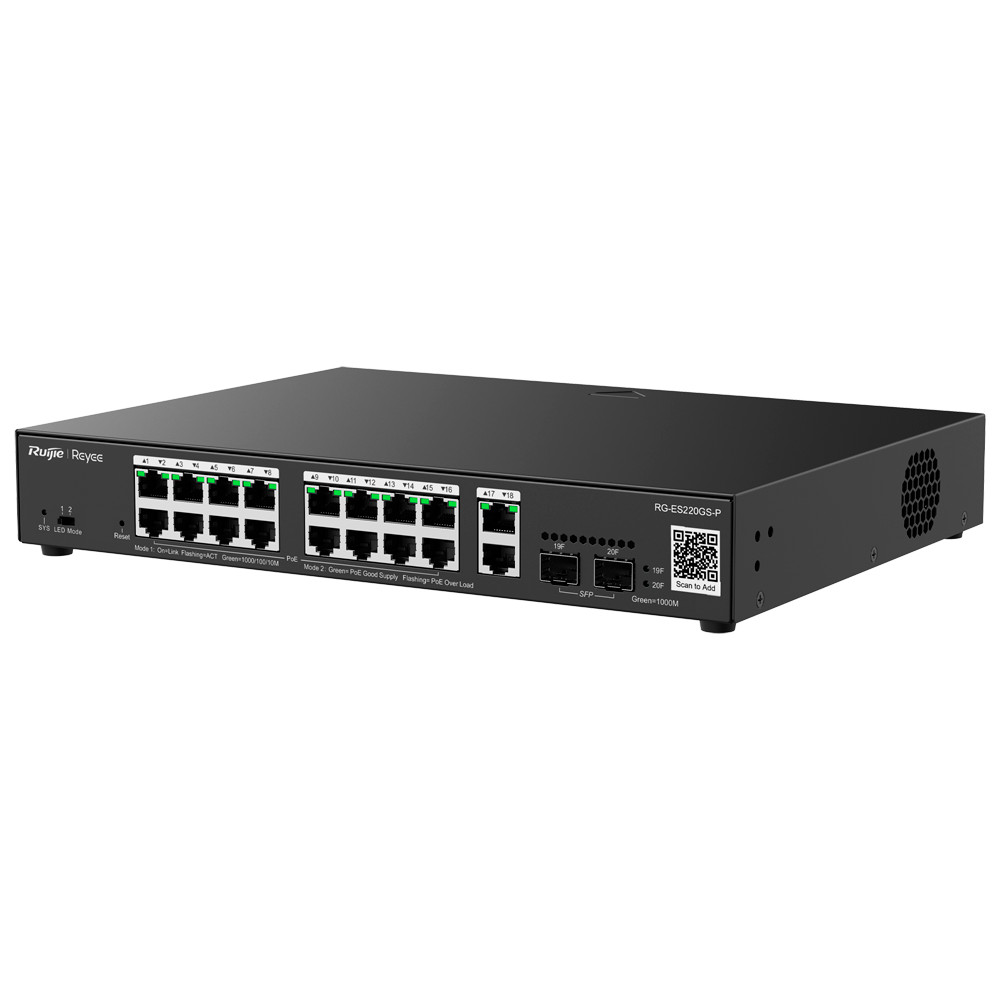 Reyee - Switch Cloud Managed L2 PoE - RG-ES220GS-P