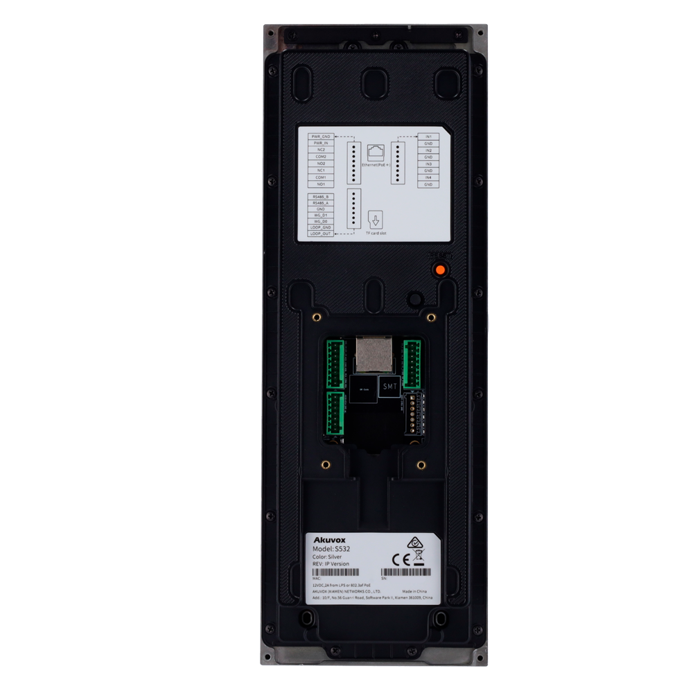 Akuvox - Videocitofono IP antivandalo 2 MP con NFC, BLE e PIN - AK-S532