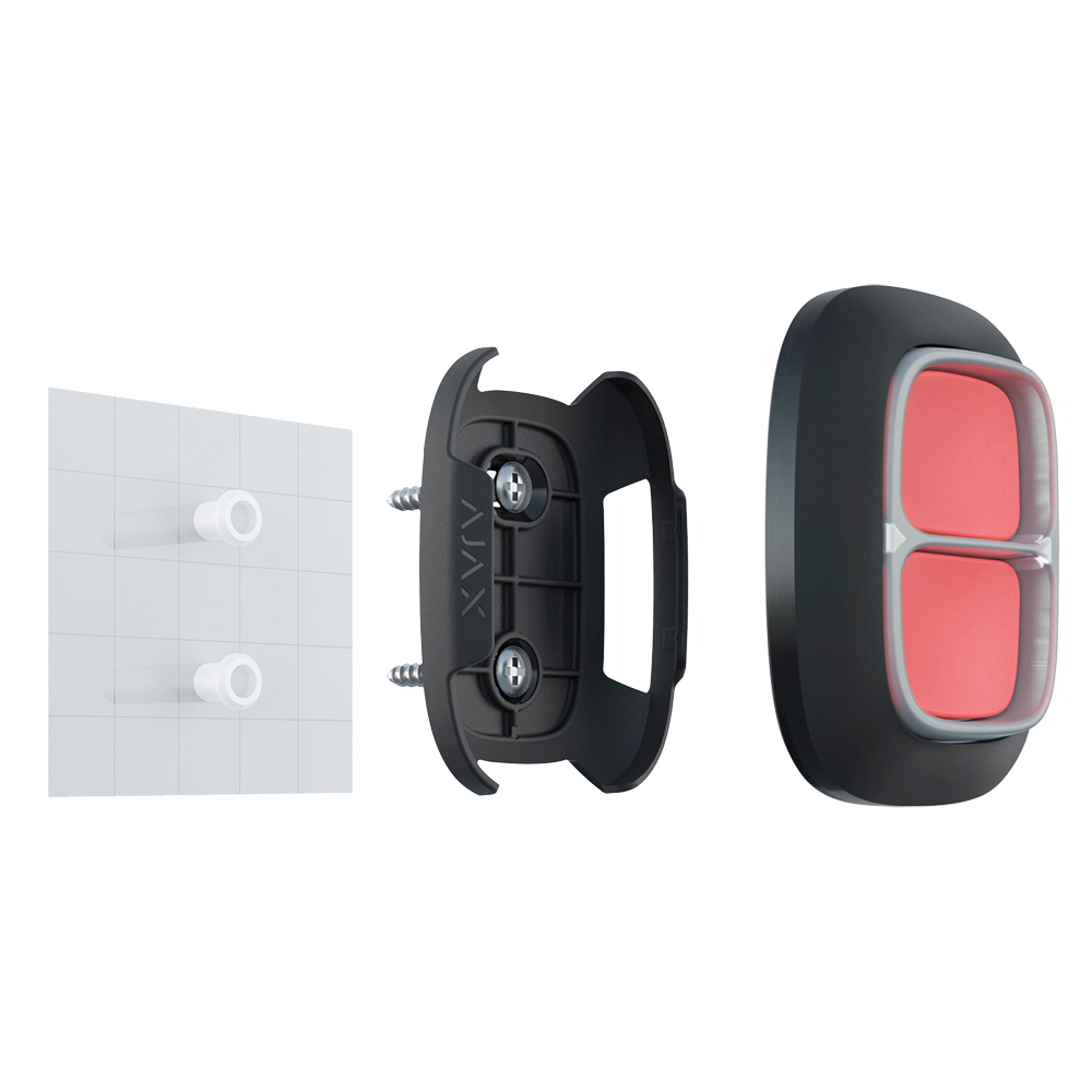 Supporto per pulsante di emergenza - Facile installazione nero - AJ-HOLDER-B