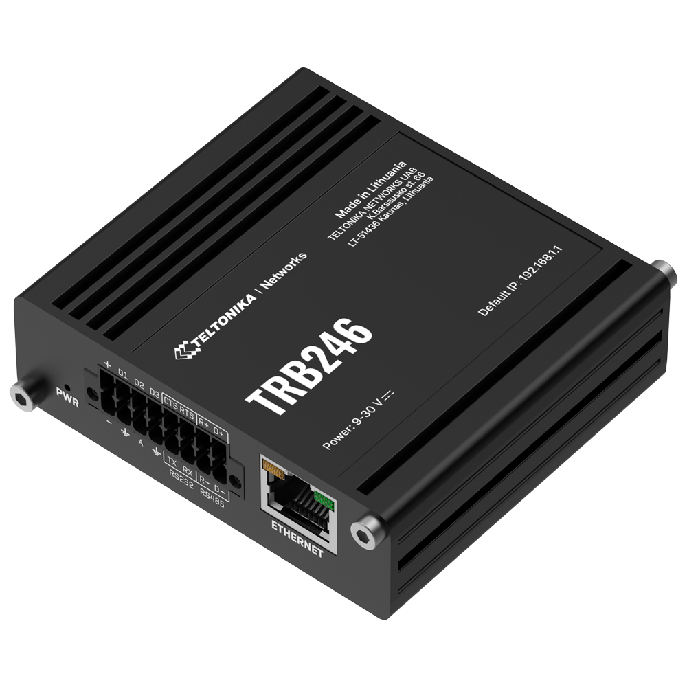 Teltonika - Gateway industriale 4G LTE dual SIM con GNSS e RS232/RS485 - TK-TRB246