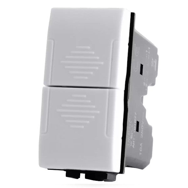 MAP827B DOPPIO PULSANTE UNIPOLARE COMPATIBILE LIVING BIANCA