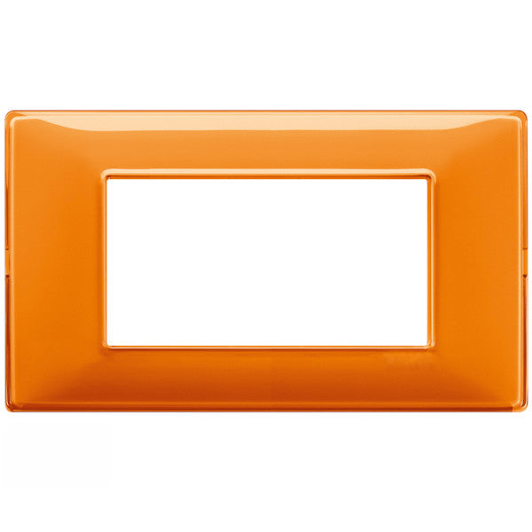 MAP6004-16 PLACCA TECNOPOLIMERI ARANCIO 4 POSTI COMPATIBILE PLANA