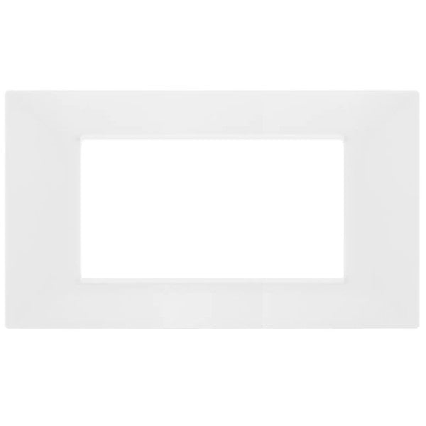 MAPM6004-01 PLACCA TECNOPOLIMERI GEM BIANCA 4 POSTI COMPATIBILE PLANA
