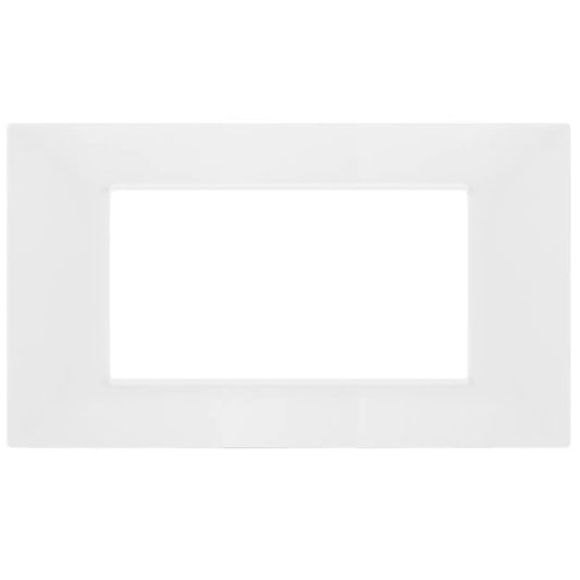 MAPM6004-01 PLACCA TECNOPOLIMERI GEM BIANCA 4 POSTI COMPATIBILE PLANA