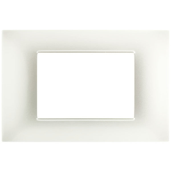 MAPM6003-21 PLACCA TECNOPOLIMERI GEM BIANCO PERLA 3 POSTI COMPATIBILE PLANA