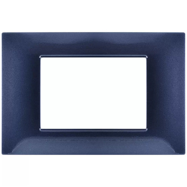  MAPM6003-10 PLACCA TECNOPOLIMERI BLU NAVY 3 POSTI COMPATIBILE PLANA