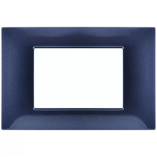  MAPM6003-10 PLACCA TECNOPOLIMERI BLU NAVY 3 POSTI COMPATIBILE PLANA