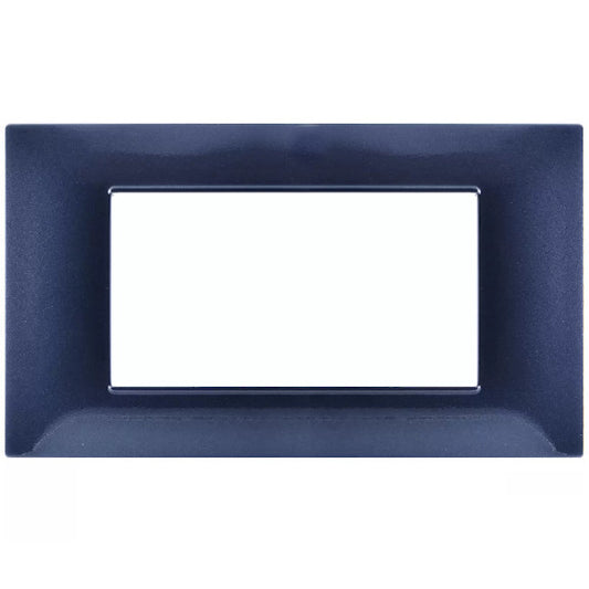 MAP6004-10 PLACCA TECNOPOLIMERI BLU NAVY 4 POSTI COMPATIBILE PLANA