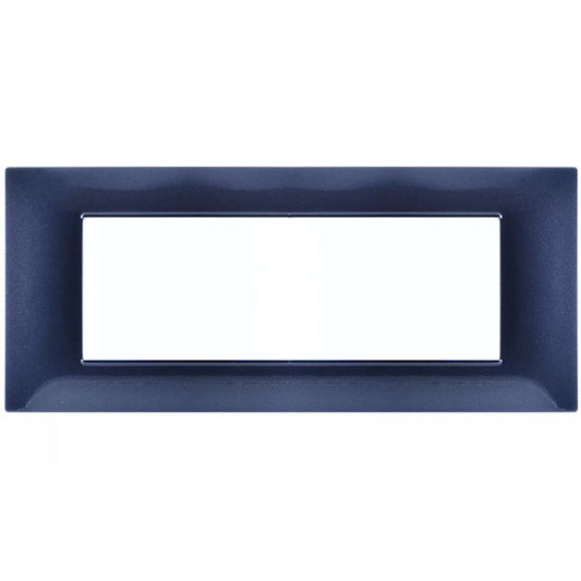 MAP6007-10 PLACCA TECNOPOLIMERI BLU NAVY 6 POSTI COMPATIBILE PLANA