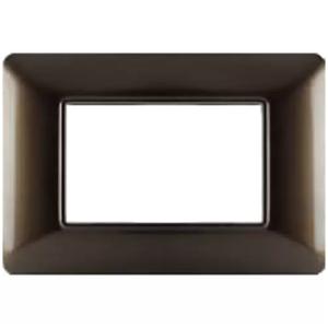 MAPM8003-09 Placca in tecnopolimeri BRONZO 3 POSTI compatibile Bticino MATIX