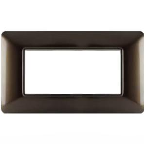 MAPM8004-09 Placca in tecnopolimeri BRONZO 4 POSTI compatibile Bticino MATIX