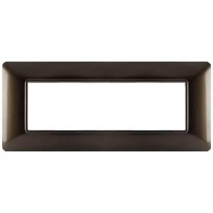 MAPM8007-09 Placca in tecnopolimeri BRONZO 6 POSTI compatibile Bticino MATIX