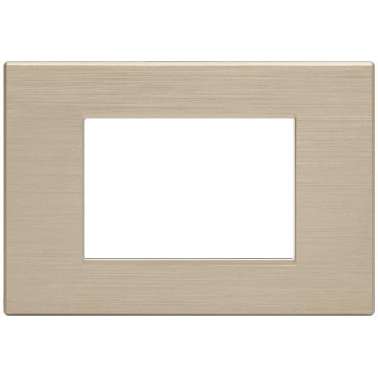  MAPM6003SL-13 PLACCA TECNOPOLIMERI GEM CHAMPAGNE SPAZZOLATO 3 POSTI COMPATIBILE PLANA