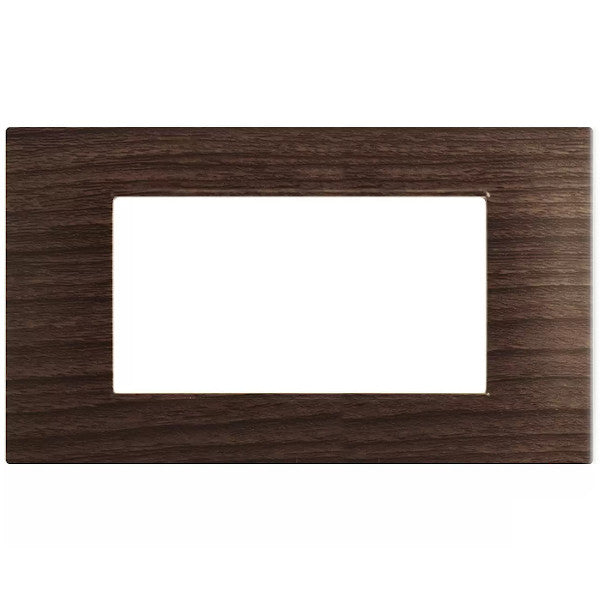 MAP6004-03 PLACCA TECNOPOLIMERI CILIEGIO 4 POSTI COMPATIBILE PLANA