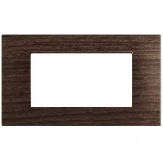 MAP6004-03 PLACCA TECNOPOLIMERI CILIEGIO 4 POSTI COMPATIBILE PLANA