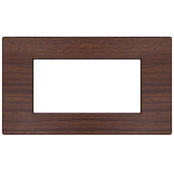 MAPM6004SL-3 PLACCA TECNOPOLIMERI GEM CILIEGIO SPAZZOLATO 4 POSTI COMPATIBILE PLANA