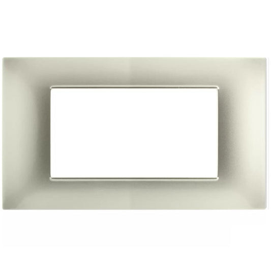 MAP6004-04 PLACCA TECNOPOLIMERI GRIGIO CHIARO 4 POSTI COMPATIBILE PLANA
