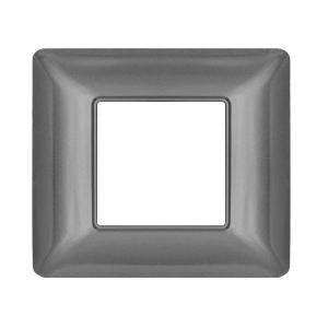 MAP5002-11 Placca in tecnopolimeri GRIGIO SCURO 2 POSTI compatibile Bticino MATIX