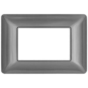 MAPM8003-11 Placca in tecnopolimeri GRIGIO SCURO 3 POSTI compatibile Bticino MATIX