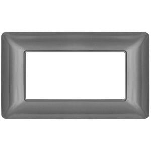 MAPM8004-11 Placca in tecnopolimeri GRIGIO SCURO 4 POSTI compatibile Bticino MATIX