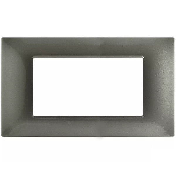 MAP6004-08 PLACCA TECNOPOLIMERI GRIGIO SCURO 4 POSTI COMPATIBILE PLANA