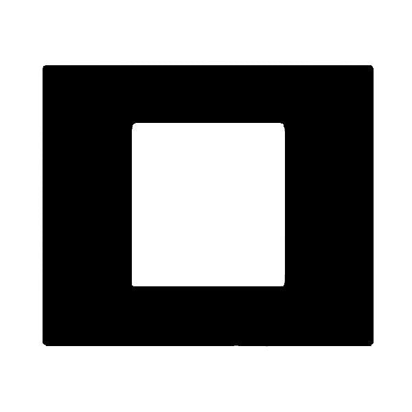 MAPM6002-02 PLACCA TECNOPOLIMERI NERA 2 POSTI COMPATIBILE PLANA