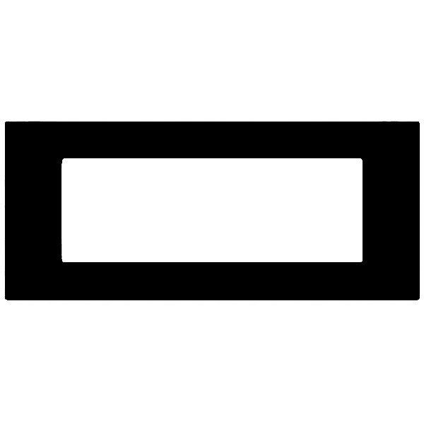 MAP6007-02 PLACCA TECNOPOLIMERI NERA 7 POSTI COMPATIBILE PLANA