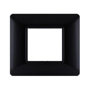MAP5002-02 Placca in tecnopolimeri NERA 2 POSTI compatibile Bticino MATIX