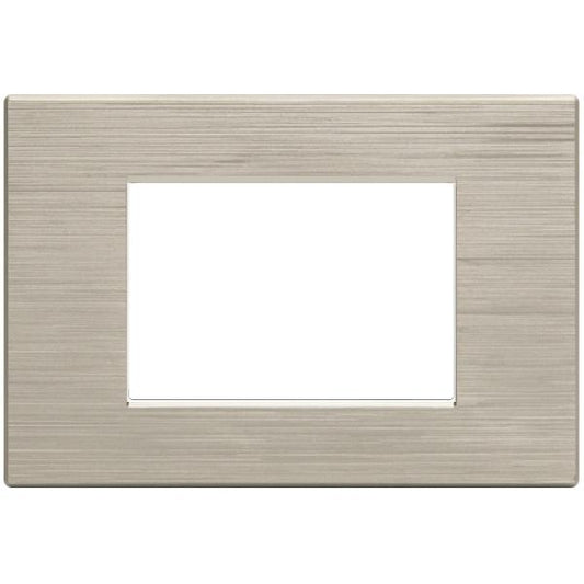 MAPM6003SL-4 PLACCA TECNOPOLIMERI GEM SABBIA SPAZZOLATO 3 POSTI COMPATIBILE PLANA