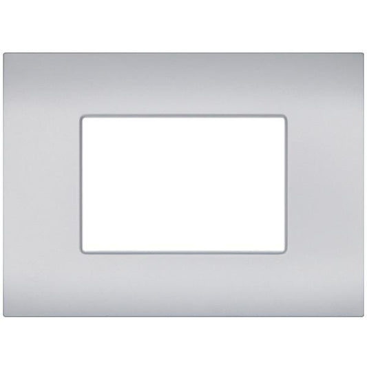 MAPR9003-9 PLACCA TECNOPOLIMERI SUN SILVER 3 POSTI COMPATIBILE VIMAR ARKE'