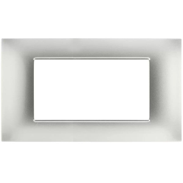 MAP6004-09 PLACCA TECNOPOLIMERI SILVER 4 POSTI COMPATIBILE PLANA