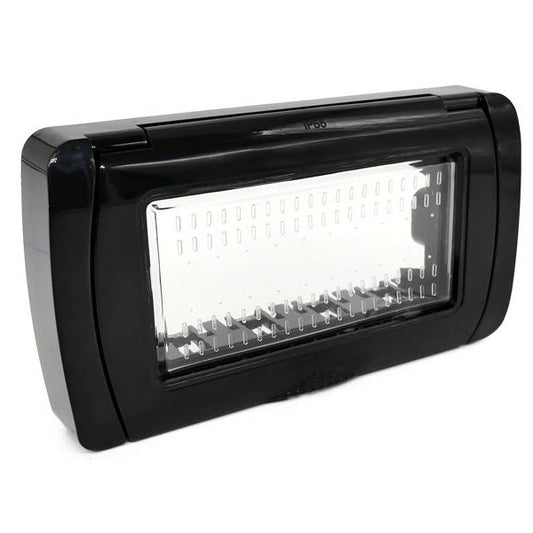 MAPS8004N SUPPORTO IDROBOX IP55 4 POSTI NERO COMPATIBILE BTICINO LIVING